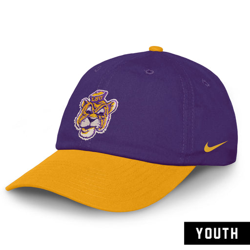 LSU Tigers Nike Beanie Mike Heritage 86 Color Block Campus Youth Hat  - Purple / Gold