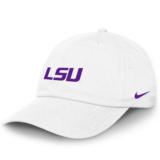 LSU Tigers Nike Primary Heritage 86 Campus Adjustable Hat - White