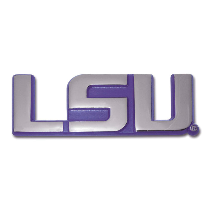 LSU Tigers Purple Outline Premium Chrome Auto Emblem