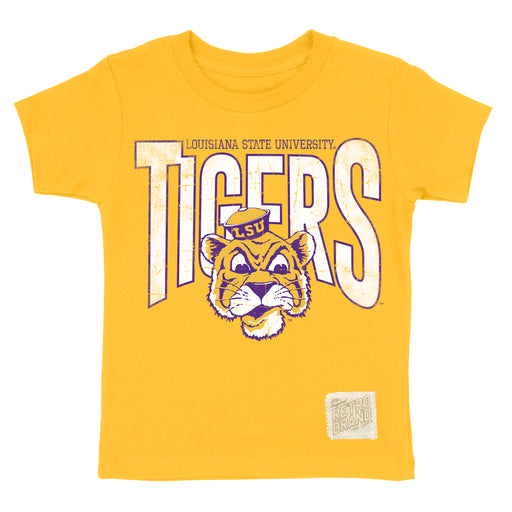 LSU Tigers Retro Brand Beanie Mike Arch Toddler / Kid T-Shirt - Gold
