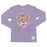 LSU Tigers Retro Brand Beanie Mike Kids Tri-Blend Long Sleeve T-Shirt - Purple