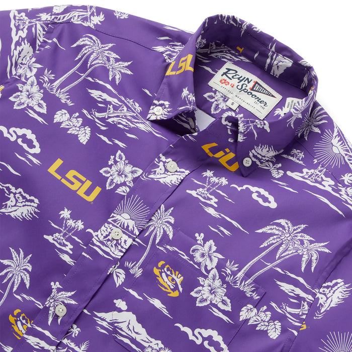 LSU Tigers Reyn Spooner Kekai Performance Hawaiian Shirt - Purple — Bengals  & Bandits