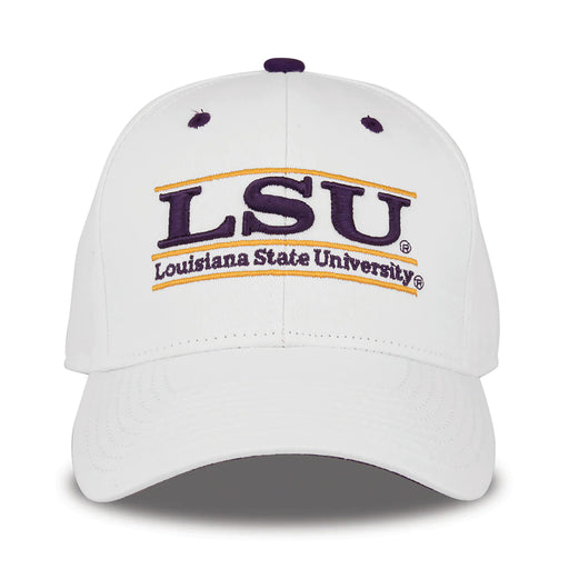 LSU Tigers The Game Classic 3 Bar Structured Adjustable Strap Hat - White