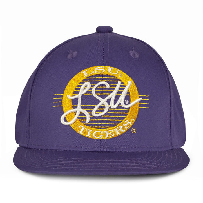 LSU Tigers The Game Retro Circle High Profile Snapback Hat - Purple