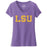 LSU Tigers Women's Athletic Block V-Neck T-Shirt - Heather Purple