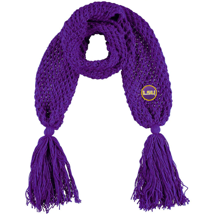 LSU Tigers ZooZatz Bundle Up Knit Scarf - Purple