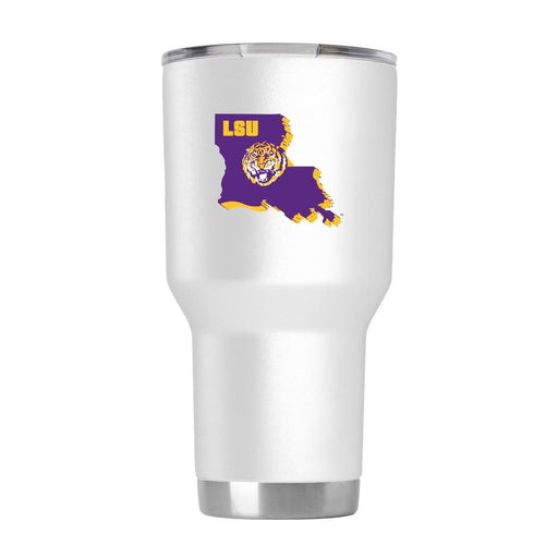 LSU Tigers Gametime Sidekick Round Vault State 30oz Tumbler - White