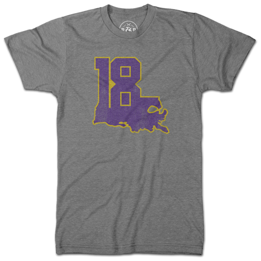 'Louisiana 18' Hester Sports Foundation T-Shirt - Grey