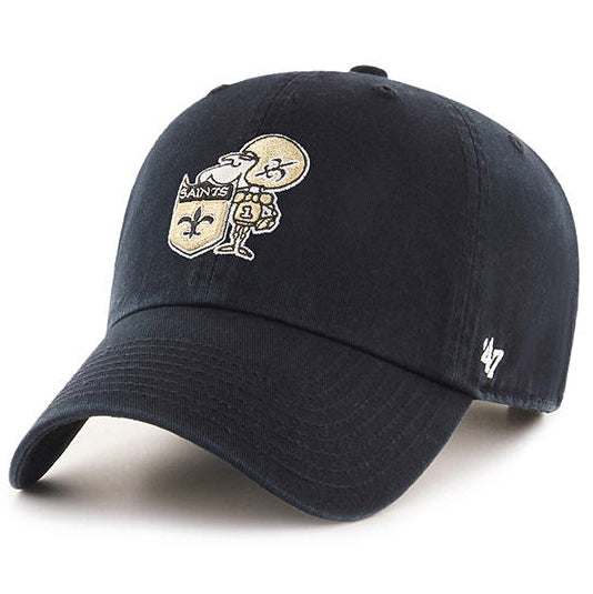 New Orleans Saints 47 Brand Sir Saint Clean Up Adjustable Hat - Black