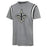 New Orleans Saints 47 Brand Fleur de Lis Franklin Point Stripe Sleeve T-Shirt - Grey