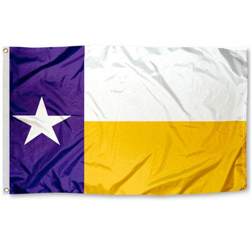 State of Texas 3' x 5' Flag -  Purple / Gold