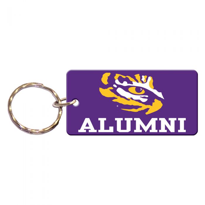 LSU Tigers Acrylic Alumni Mirror Keychain - Purple