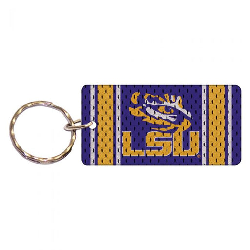 LSU Tigers Acrylic Jersey Mirror Keychain - Purple