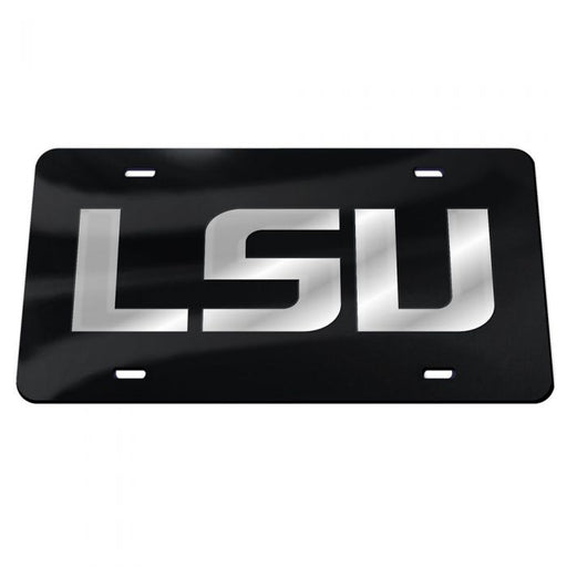 LSU Tigers Wincraft Laser-Cut Acrylic License Plate - Black