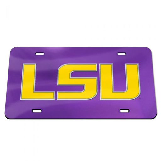 LSU Tigers Wincraft Laser-Cut Acrylic License Plate - Purple