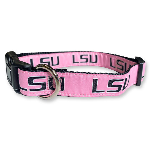 LSU Tigers Moonshine Adjustable Web Dog Collar - Pink